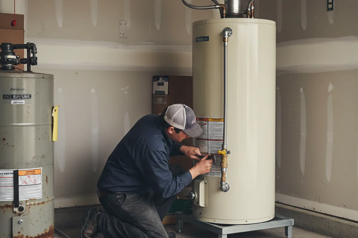 Water heater and shutoff valve replacement in Corral