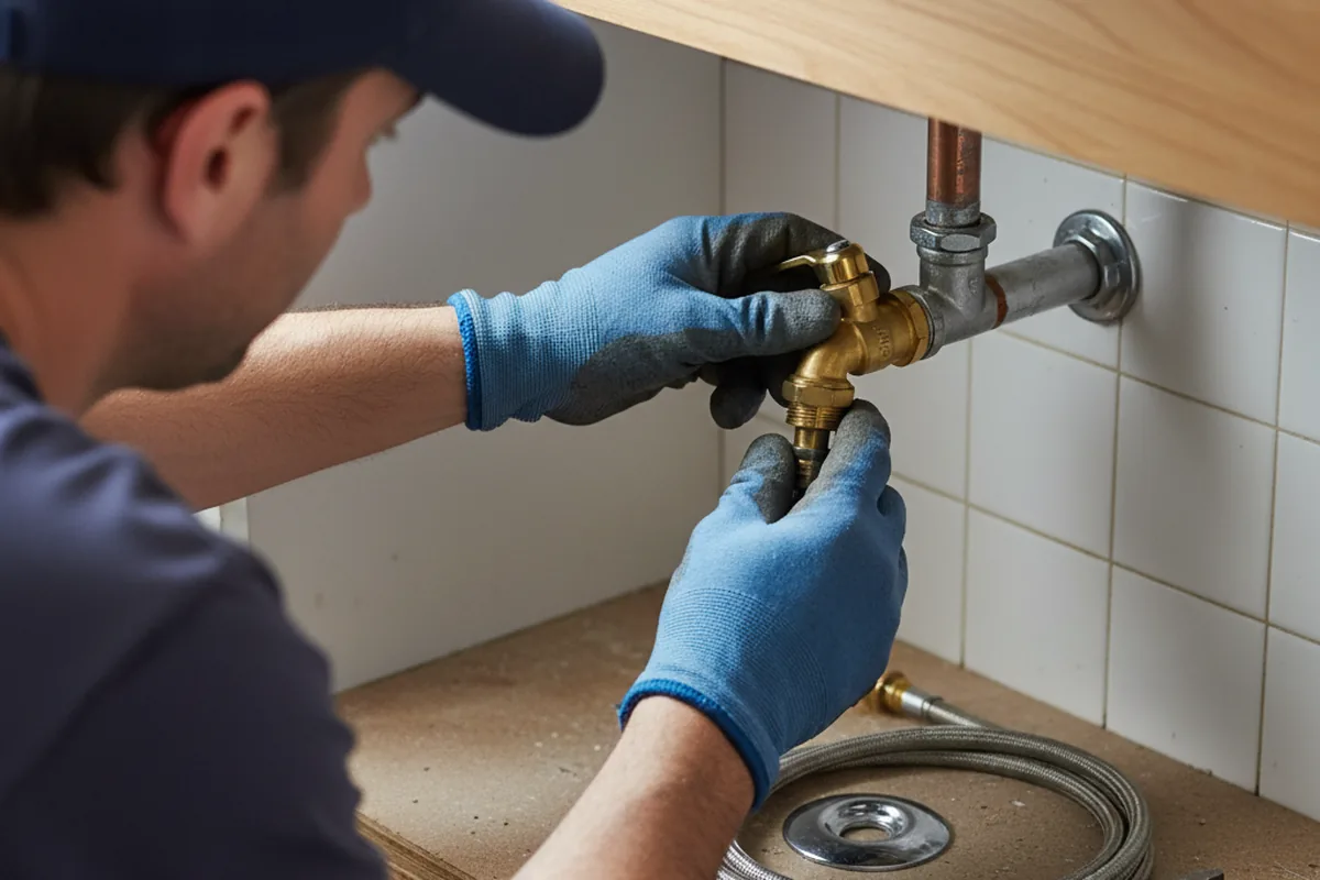 Shutoff valve and fitting work during Emergency Plumbing in Corral
